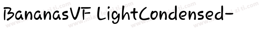 BananasVF LightCondensed字体转换